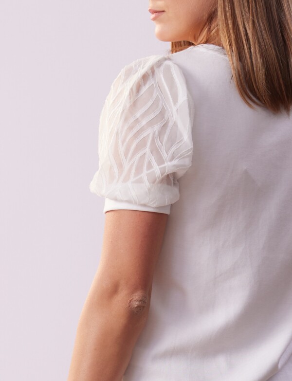 Remera Mga Encaje BLANCO