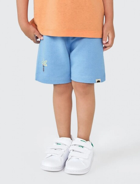 SHORT INFANTIL CON ESTAMPA CELESTE