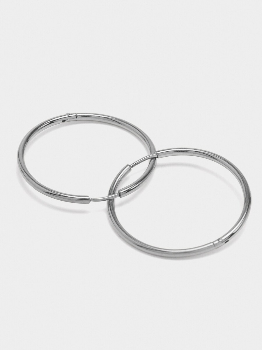 Aros Lisos - Acero Inoxidable plateado