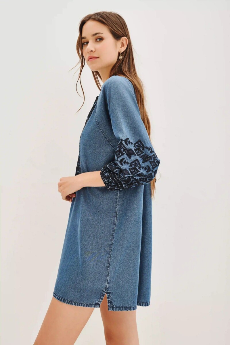 Vestido Jerry Tencel Azul