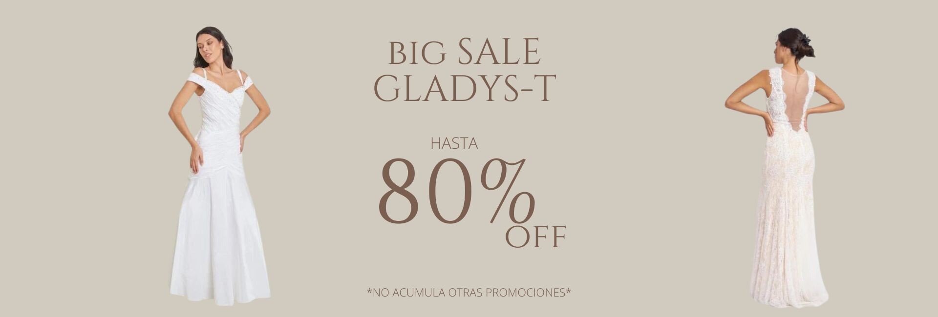 Big Sale Novias, 15 y Fiesta hasta 80 % OFF