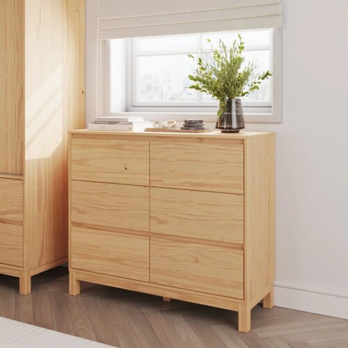 Cómoda 6 Cajones - Madera Maciza - Square Cómoda 6 Cajones - Madera Maciza - Square