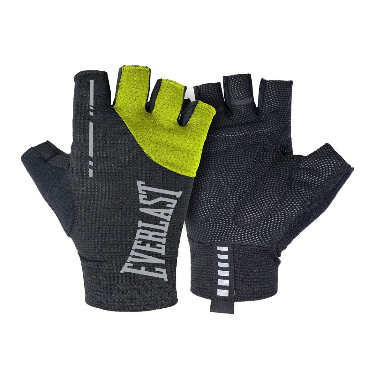 GUANTE DE PESAS EVERLAST PULSE FITNESS BK/RD M - BK/LI 