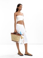 Bolso Tote De Rafia Con Asa Bandolera M camel