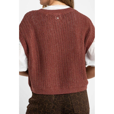 Chaleco Lurex Bordeaux