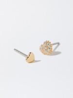 Conjunto De Pendientes Con Circonitas dorado