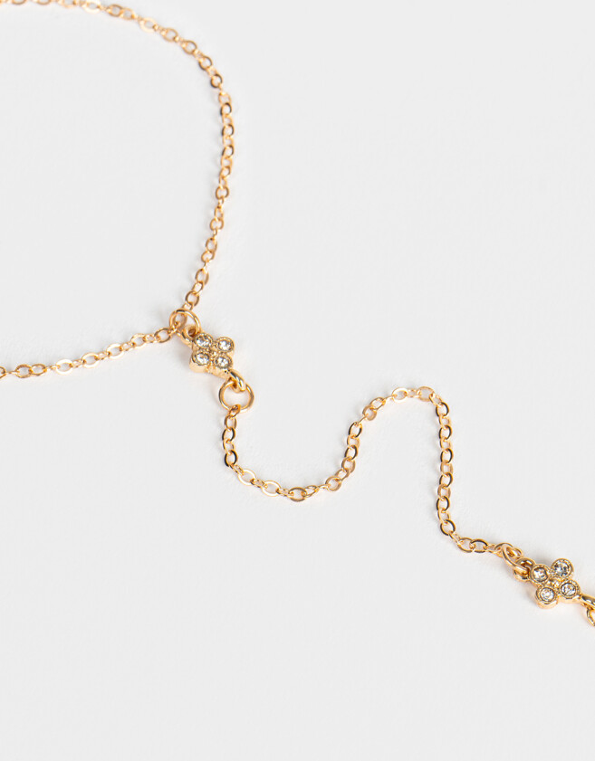 Pulseras Flexibles Pulsera Flexible Con Anillo Unido - Dorado