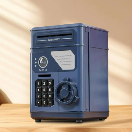 Alcancia Caja Fuerte Infantil con Sonido y Luces Azul