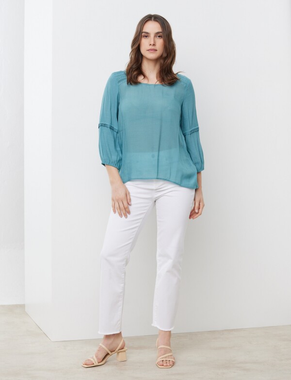 Blusa Detalle Hombro VERDE