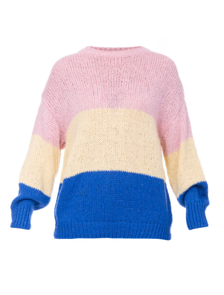 Sweater rayado rosa