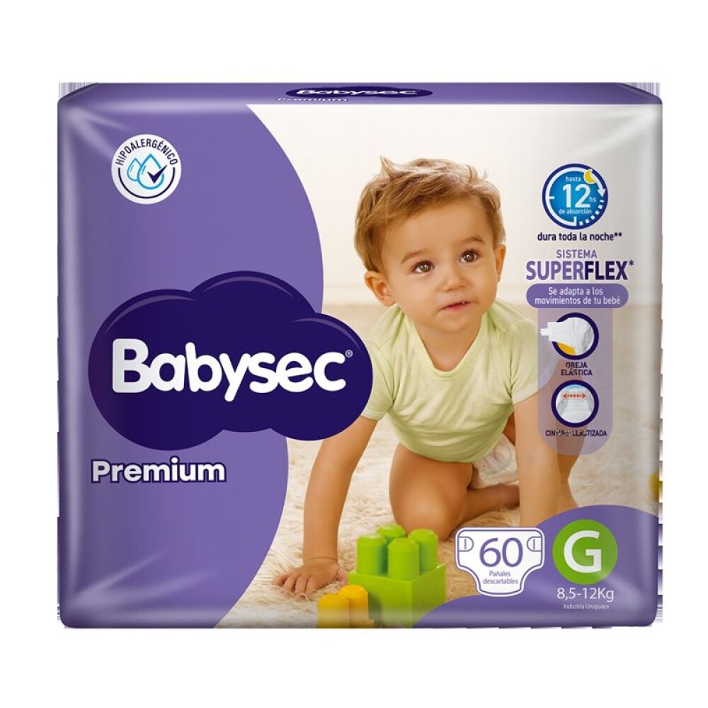 BABYSEC PREMIUM JUMBO GRANDE PAQ. X 60 U única