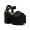 Sandalias Mujer Darkness Plataforma Negro