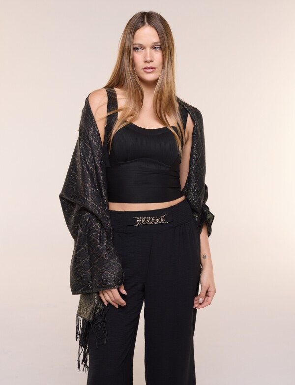 Pashmina Noche NEGRO/DORADO