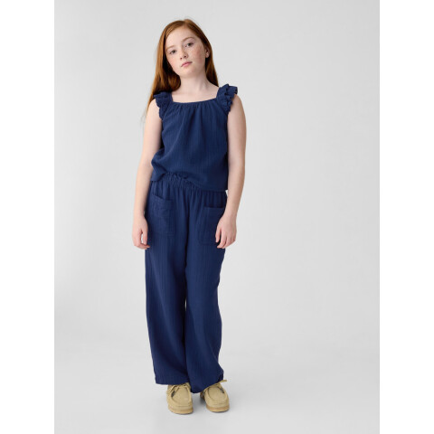 DOUBLE GAUZE WOV PANT PANGEA BLUE