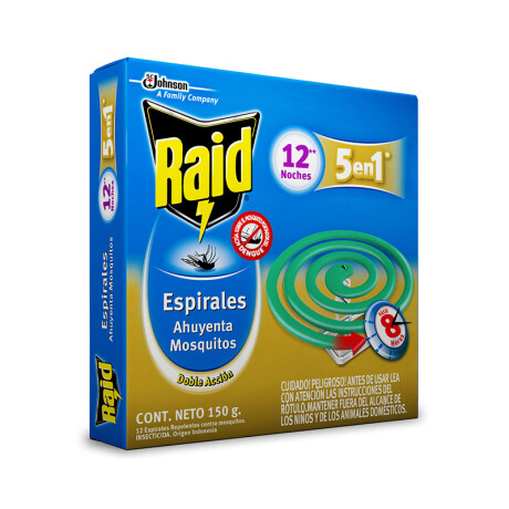Raid espirales anti mosquitos x12 Raid espirales anti mosquitos x12