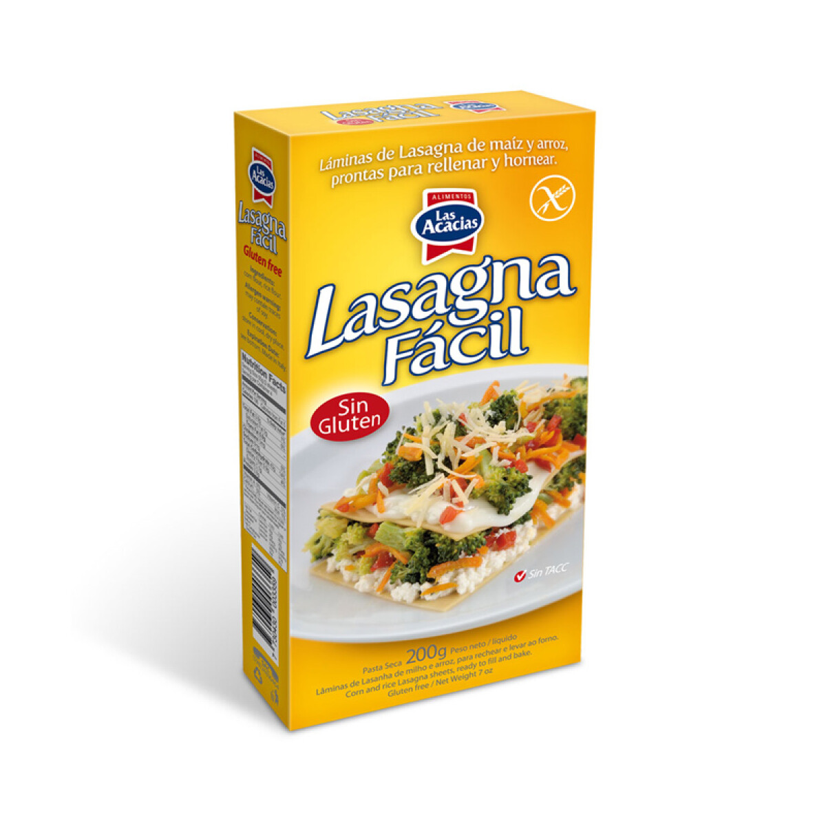 Lasagna facil s/gluten Las Acacias 