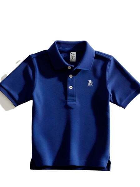 Remera tipo polo niño Azul