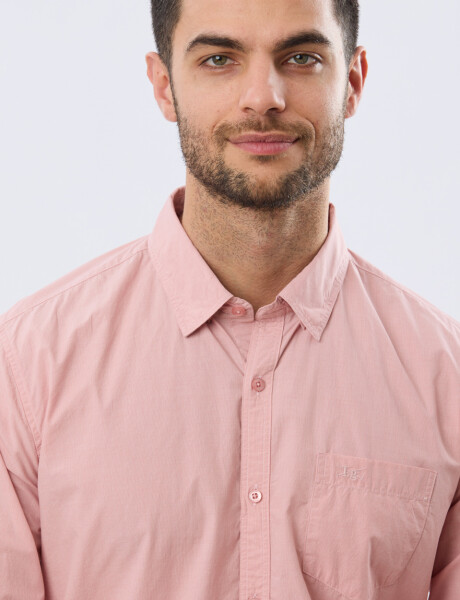 CAMISA CUADROS DE ALGODÓN Rosa