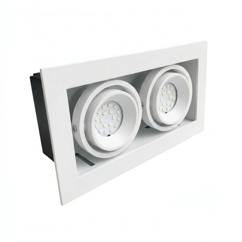 Luminaria de techo Downlight Lux Cube Doble Luminaria de Techo Downlight Lux Cube Doble