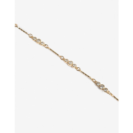 Pulsera Flexible Con Cubic Dorado