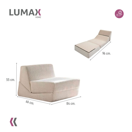 Sillón Sofá Plegable Lumax Modelo Lahti en caja Compactado Beige