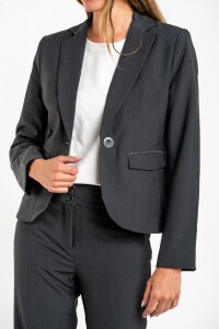 Blazer L.ejecutiva Gris Melange