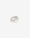 Anillos Chicos Metal Anillo Dedo Meñique Corazón - Plateado Rodio