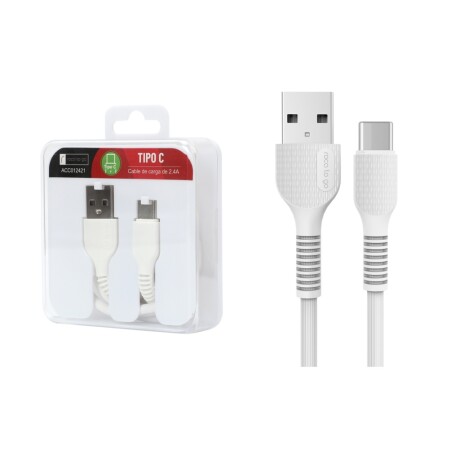 Cable De Datos Roca To Go Usb A A Usb C 100Cm 2.4A Ub BLANCO