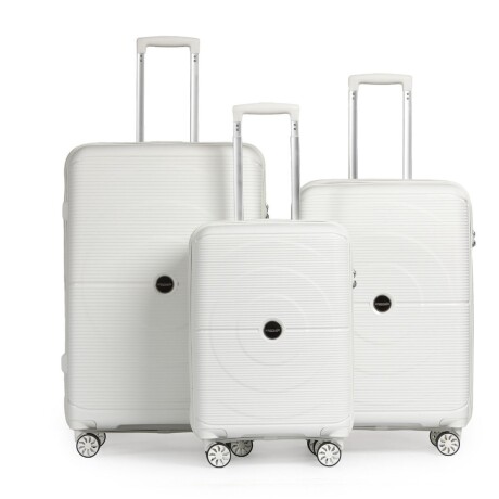 Set de Valijas Rígidas de Polipropileno x3 - Off White Set de Valijas Rígidas de Polipropileno x3 - Off White