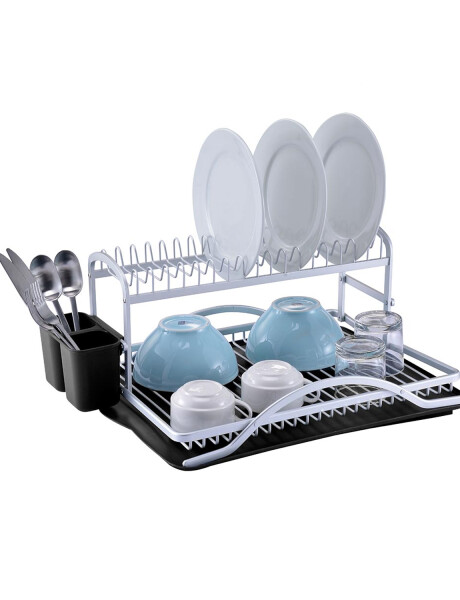 Escurridor de platos de 2 niveles en aluminio con bandeja Selecta Escurridor de platos de 2 niveles en aluminio con bandeja Selecta