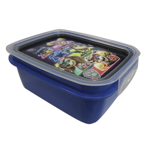 Pote Plástico Paw Patrol Con Traba y División 850 ml AZUL