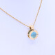 Colgante oro 18k 2 tonos con topacio azul. Colgante oro 18k 2 tonos con topacio azul.