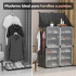 Estante Organizador Multiuso IMBACK IBK-PLC004 | Zapatera, Ropa y Accesorios con Puertas Esmeriladas Estante Negro Estante Organizador Multiuso IMBACK IBK-PLC004 | Zapatera, Ropa y Accesorios con Puertas Esmeriladas Estante Negro