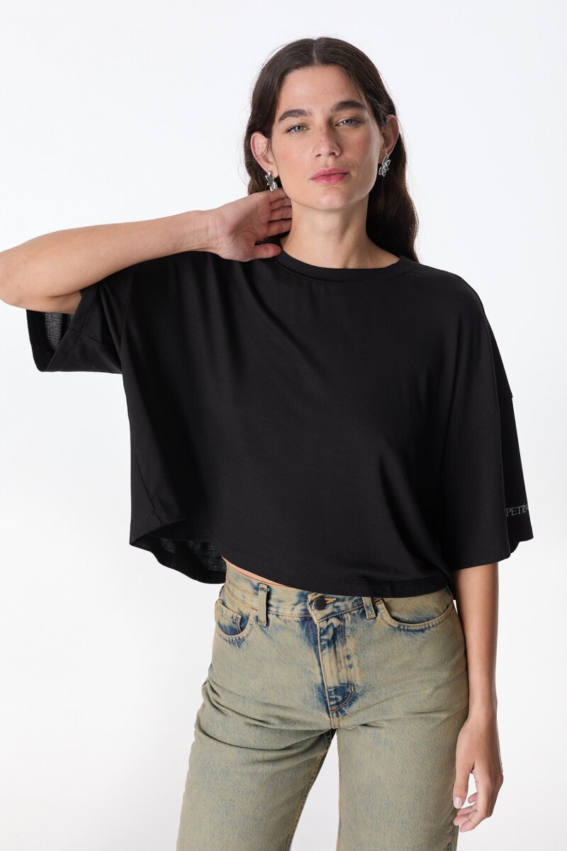 Boxy Tshirt - Negro 
