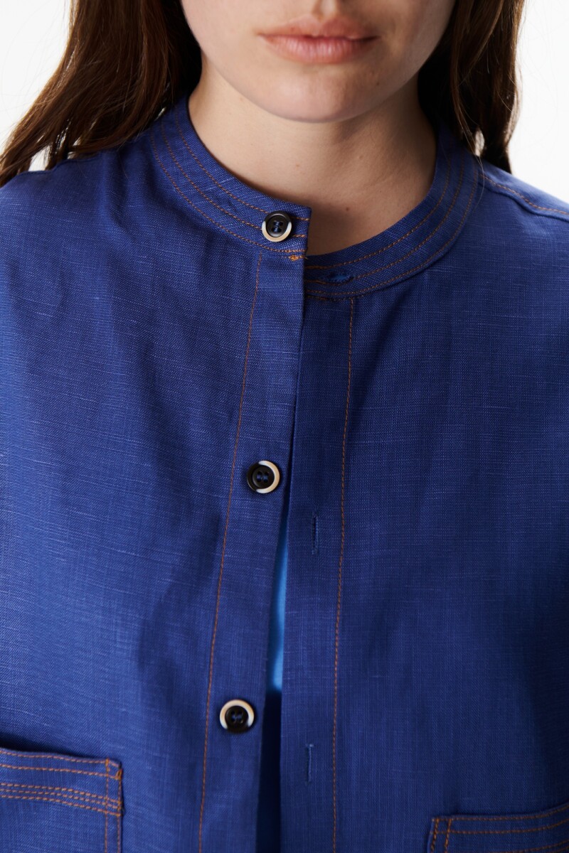 CHAQUETA LINO SOHO AZUL