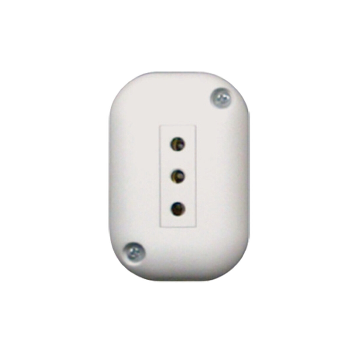 Toma 3 en línea ext. c/caja 10A - Visione blanco - C60806 