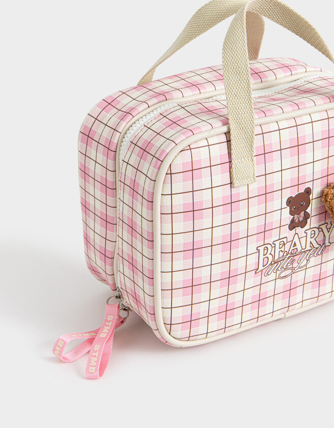 Porta Cosméticos Necessaires - Estampado Escoces