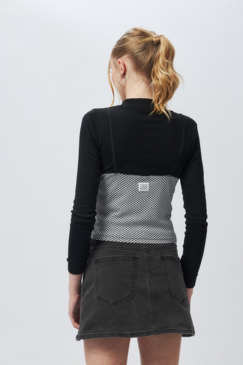 TOP ROMER Negro/Blanco