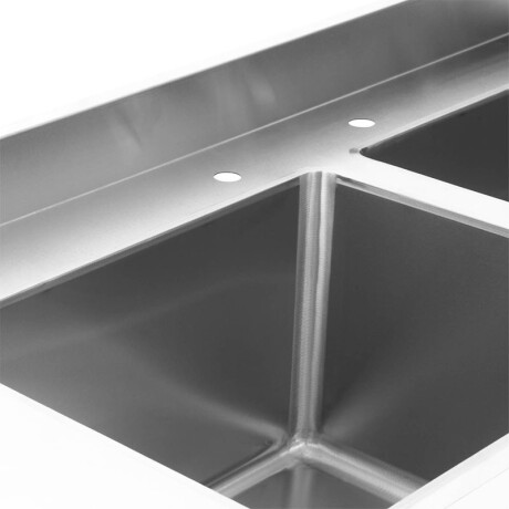 Mesada acero inoxidable con dos piletas izquierda Mesada acero inoxidable con dos piletas izquierda