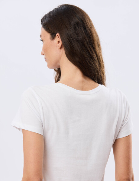 REMERA ESTAMPADA DE ALGODÓN Blanco