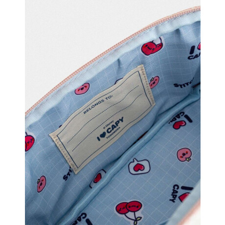 Portacosméticos ''stitch Capybara'' Blanco Crema