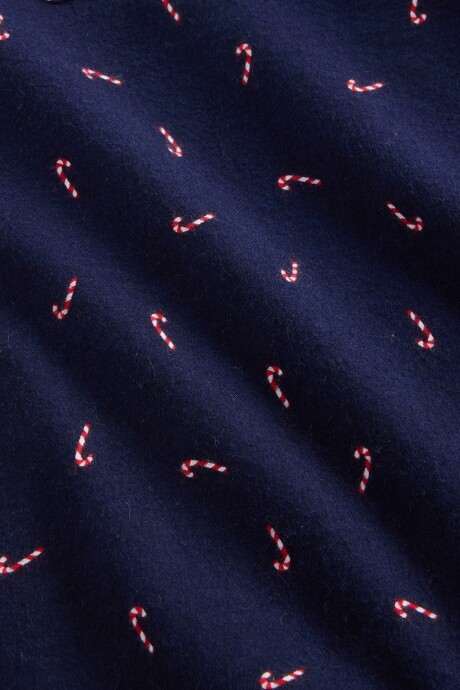 Pijama Set Camisa Y Pantalón Franela Mujer Fs Candy Canes