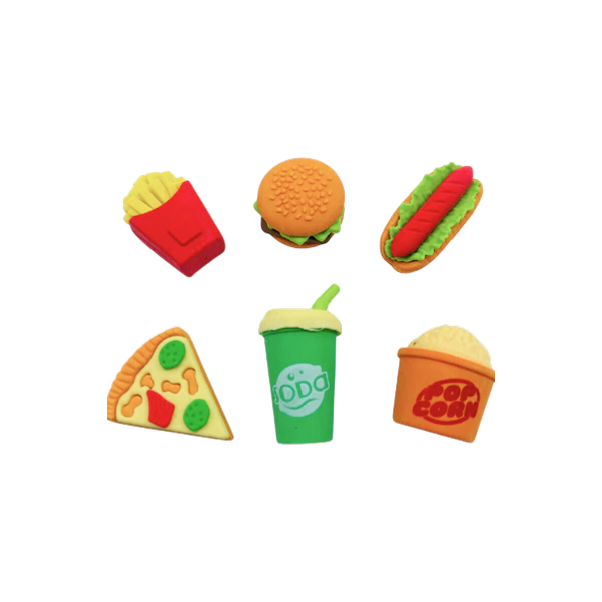 Goma de borrar con diseño de comida 