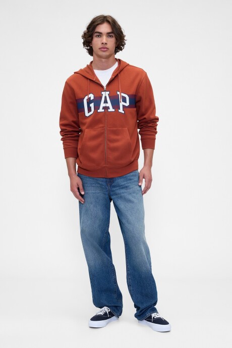 Canguro Con Cierre Logo Gap Hombre Copper Spice 245