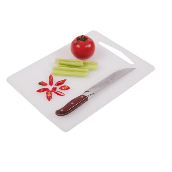Tabla picar blanca plástica 34 x 25 cm Tabla picar blanca plástica 34 x 25 cm