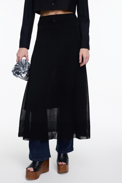 FALDA TEJIDA LUREX Negro