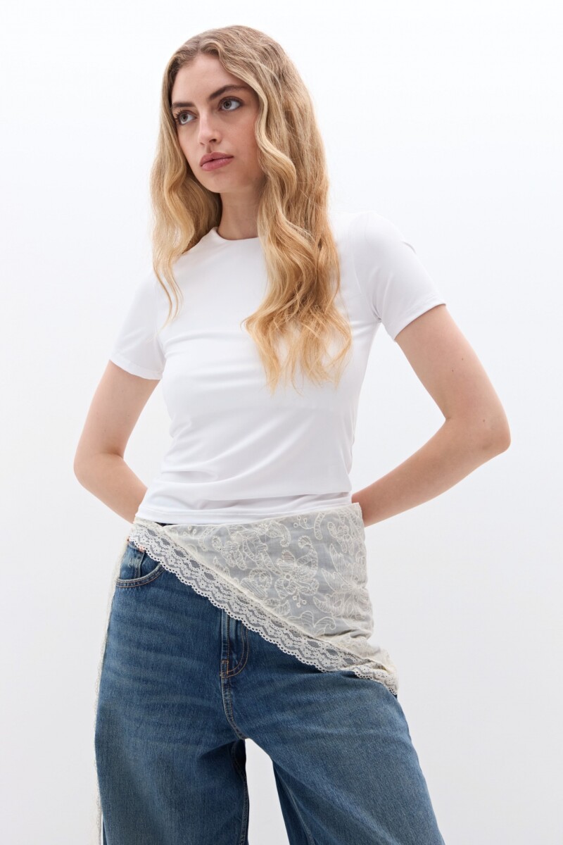 Falda encaje blanco