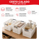 Cesto calado P 28 x 18 x 14 cm BLANCO