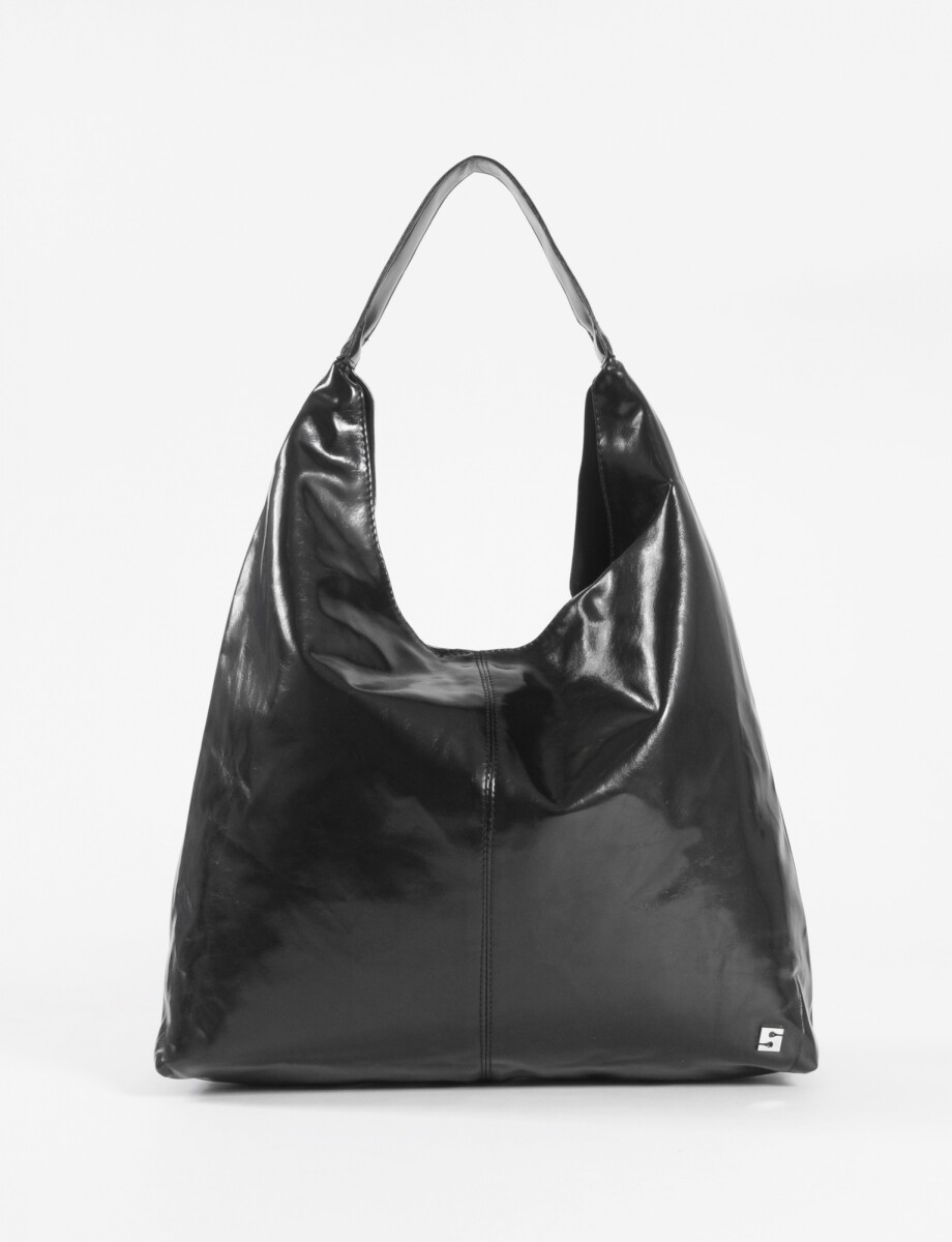 Cartera hobo shinny - negro 