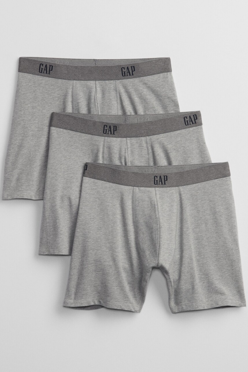 Boxer Básico Pack De 3 Hombre Heather Grey